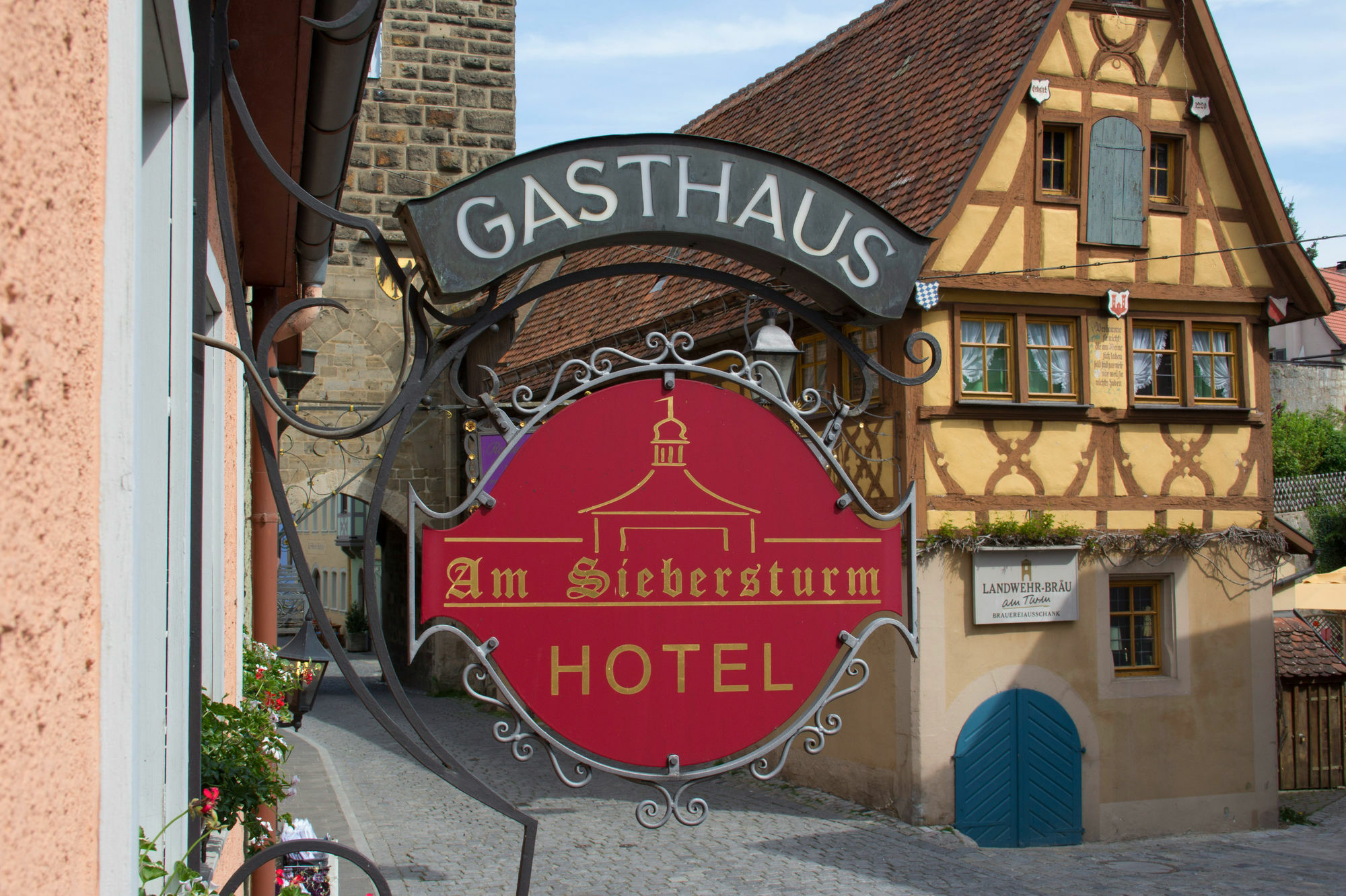 רוטנבורג אוב דר טאובר Hotel Am Siebersturm מראה חיצוני תמונה